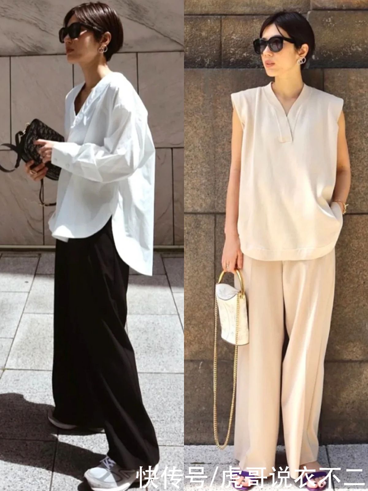 阔腿裤|大龄女人可借鉴的简约舒适穿搭，教你4个搭配要点，不扮嫩又高级