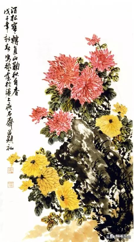 淳古|国画菊花画法的构图与立意