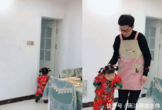 打扰|女儿好奇爸爸做饭,一直跑去打扰,爸爸的做法让女儿像充话费送的