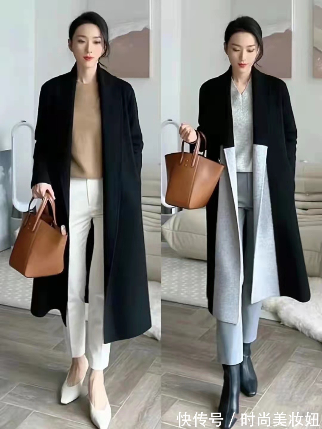 色彩 上了40岁的女人,还是穿大衣更显气质,看她的搭配高级洋气