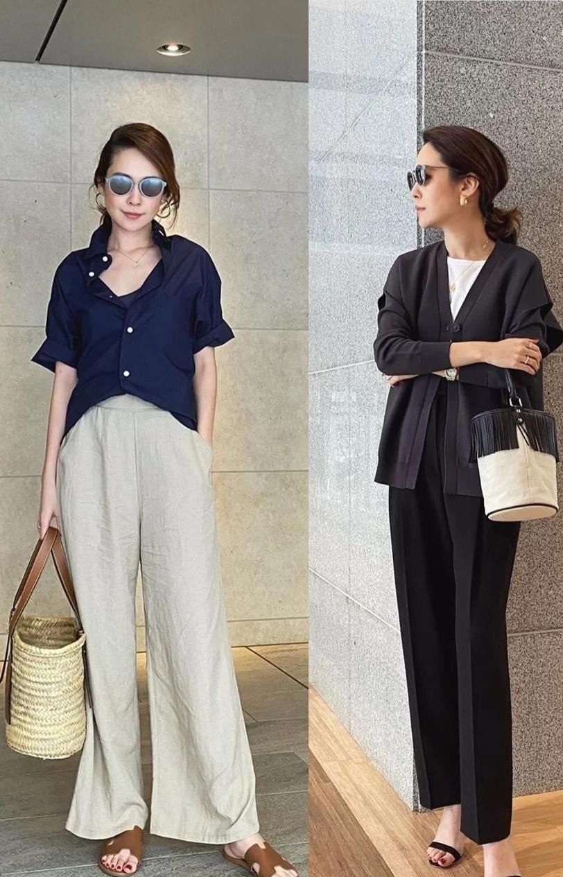 日系博主穿搭太圈粉,简约高级不失女人味,超适合50岁的女性