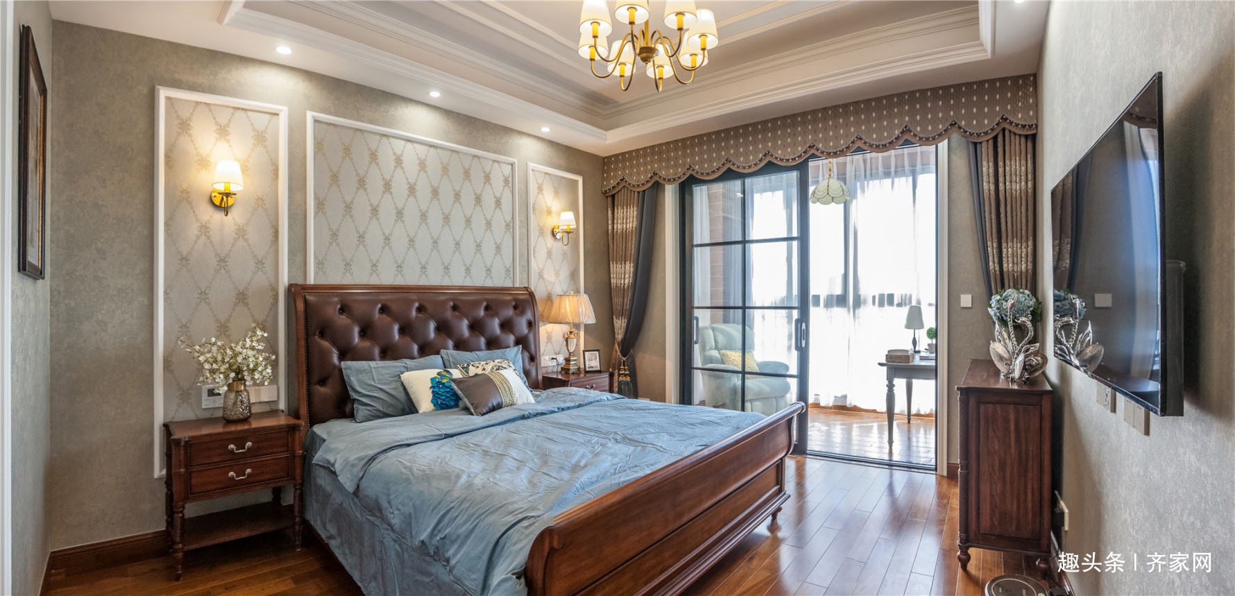 美式|美式风格四居,儿童房采用娴熟的自然分割法,整体和谐温暖!