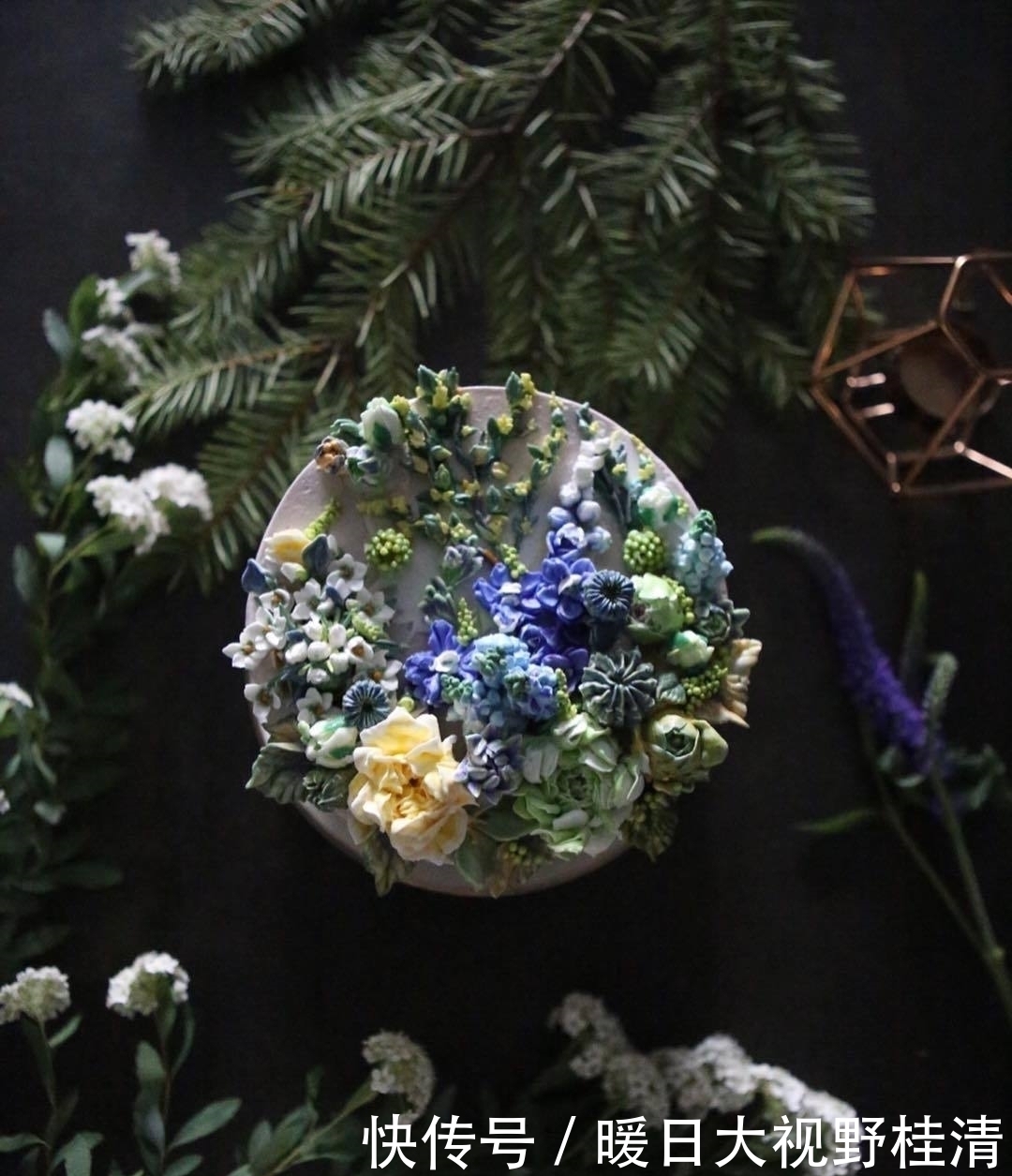 撩人|她做的鲜花蛋糕太撩人,看完后全世界都惊艳了