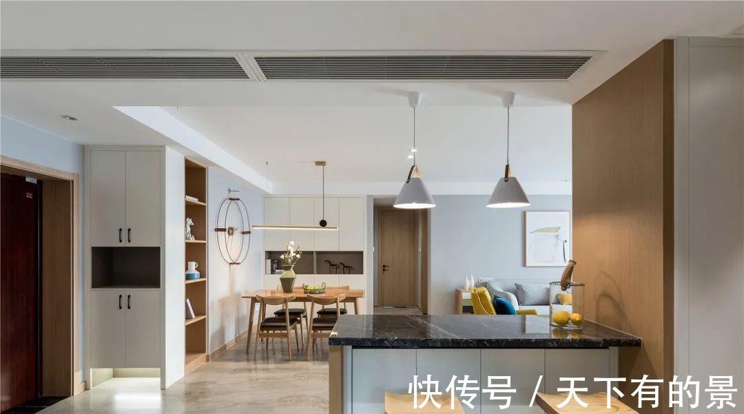 客餐厅|120㎡治愈北欧风,新家这样装圈粉无数,邻居看了都不想回家!