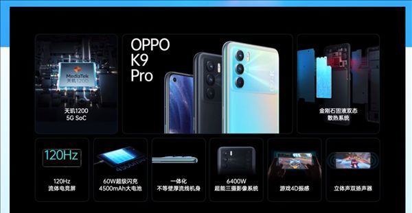 5g|最低1999元起！OPPO发布K9 Pro：搭载天玑1200、全新注塑工艺