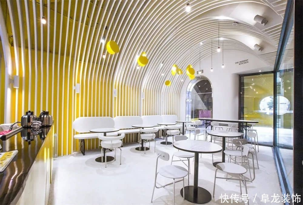柠檬黄|【甜品店空间设计】柠檬黄奇异空间设计