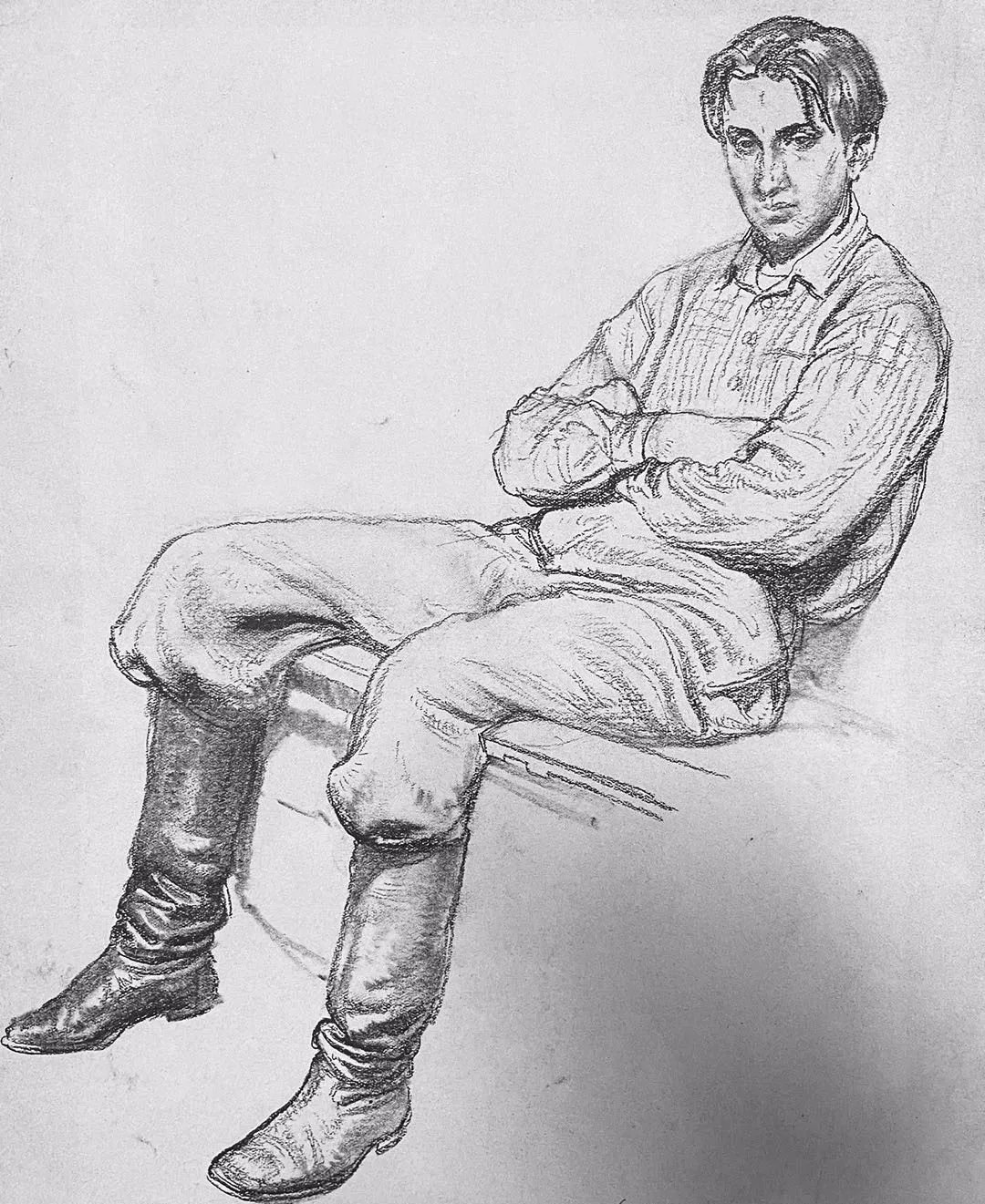 康斯坦丁$苏里科夫美术学院教授尼康. 索罗明速写作品