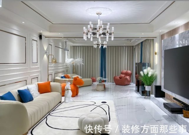 浅色系|148㎡复式轻奢设计,休闲区可以秒变家庭影院