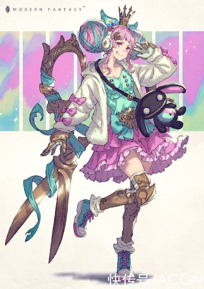 近战武器|这位画师笔下的JK小姐姐太帅了,一手拿书包,一手拿武器