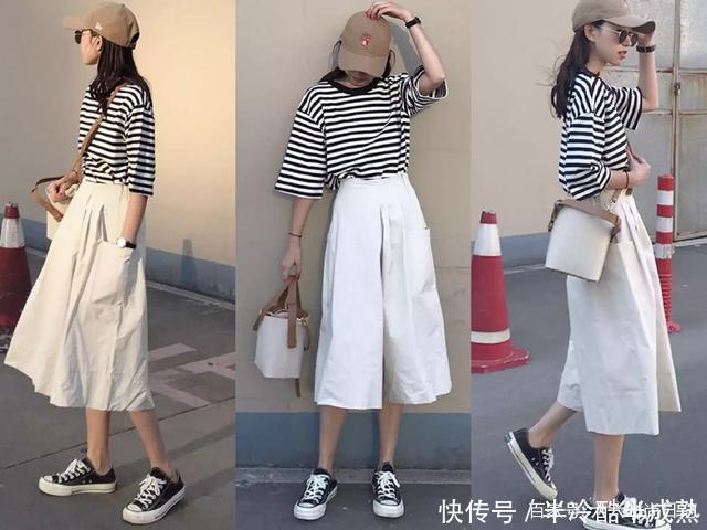 夏日就要穿T恤+阔腿裤,是最不费力的时髦穿搭组合!