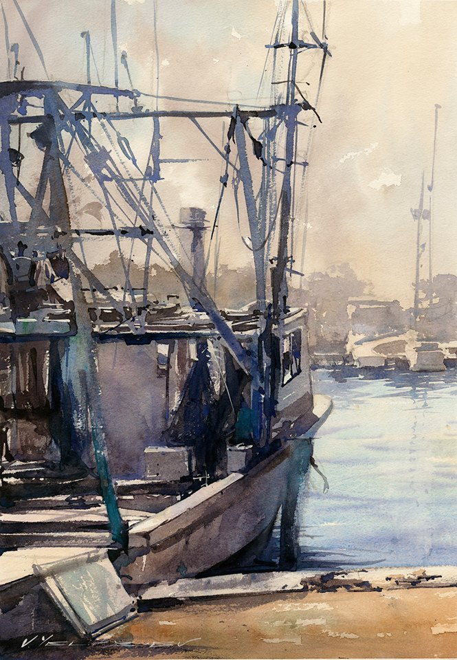 弗拉迪斯拉夫!印象水彩/美国当代艺术家弗拉迪斯拉夫水彩作品