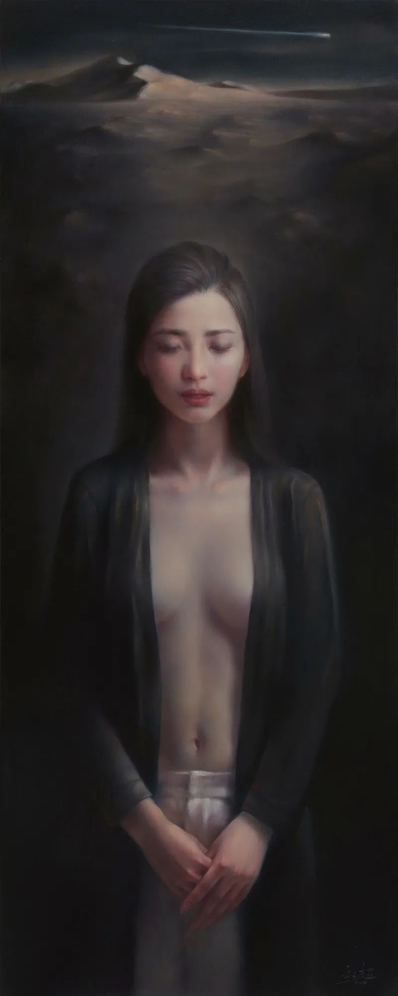 杨超@杨超:人体油画唯美而清雅脱俗,画出了东方女子的纯净与圣洁