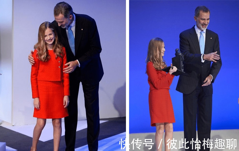 穿搭 真正的贵族穿搭都简约，看西班牙公主莱昂诺尔，穿红色套裙真高级