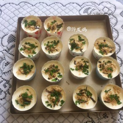 卵磷脂|#2021创意料理组——创意“食”光#香葱肉松咸口蛋糕