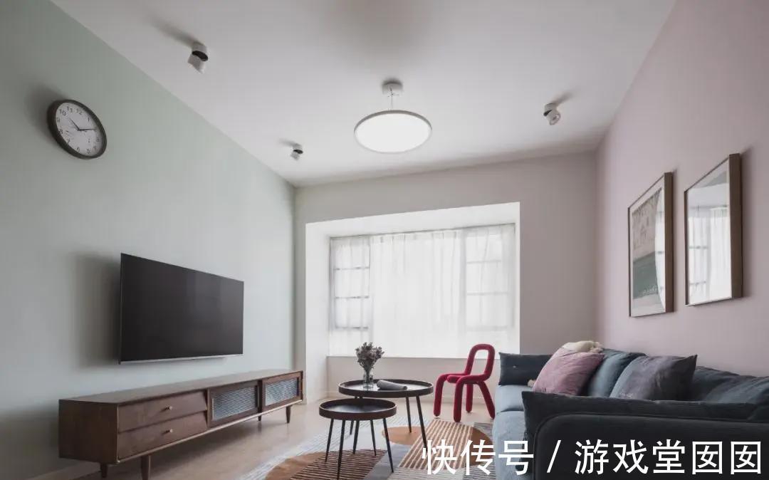 薄荷绿|92㎡浪漫北欧风装修,温暖好色,超实在的一房多用