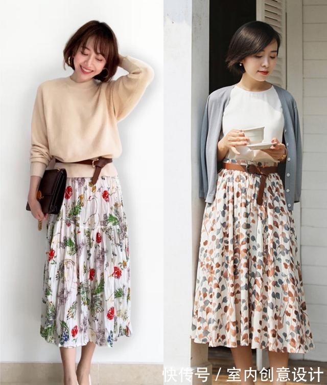 温柔 裙子不用多,这几条经典款足够,和针织衫一起穿温柔优雅,很气质!