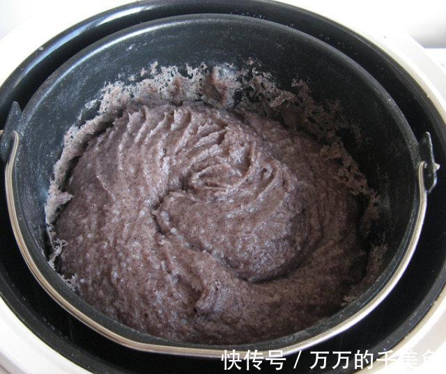 面点机|黑米发糕,手不沾面就能完成,简单快速,营养又美味,家人抢着吃