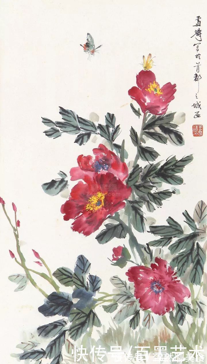 小写意@唯有牡丹真国色!小写意牡丹画150幅,美醉了