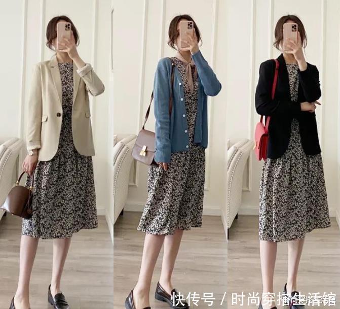 碎花裙|35+女人不懂搭配?借鉴这位博主一衣多穿法,简约大方又气质