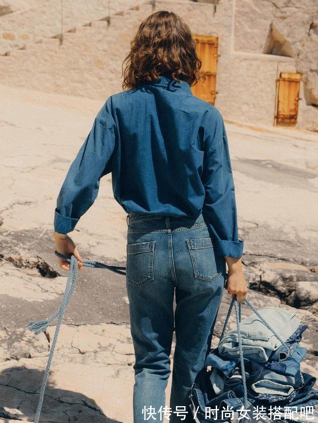 天蓝色 蓝色搭配复古大方,让造型变得更惊艳,是不容错过的配色!