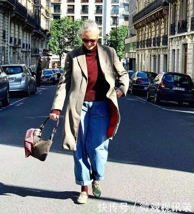 老年人|70岁的法国老奶奶 穿衣优雅而素净 是老年人搭配的榜样