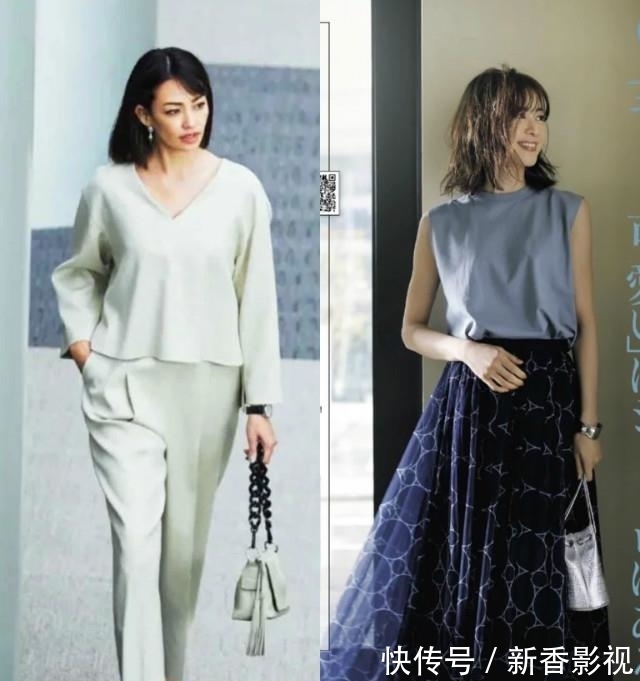 半身裙|50多岁的女人,别总穿阔腿裤!学学日本主妇的穿搭,减龄又显气质