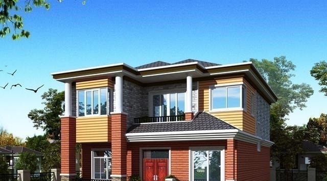 二层|占地9米多, 这栋农村二层别墅却有5室1厅, 宅基地小也能盖出好房子!