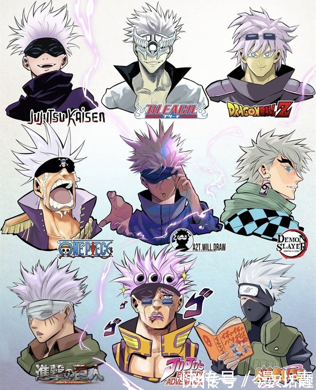 鬼灭!喜爱九宫格的画师,笔下的作品涵盖多种画风,哪个是你的最爱