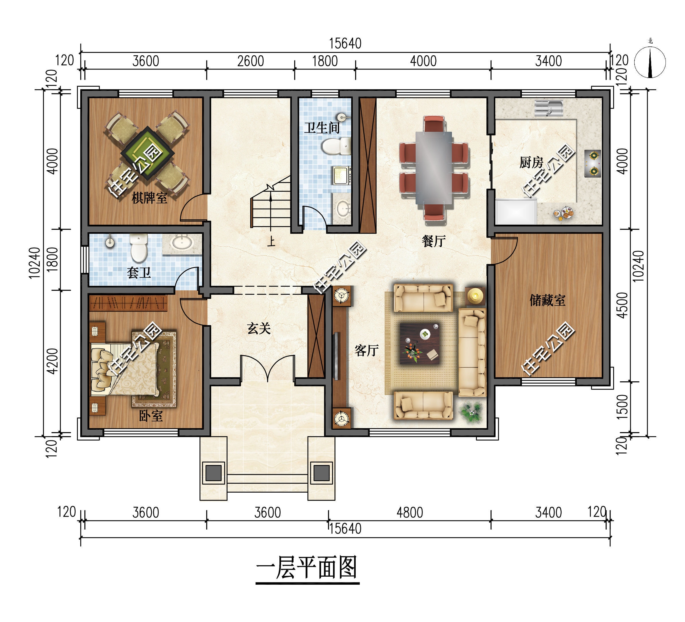 私密性|15×11米二层新中式别墅，布局从简，追求实用