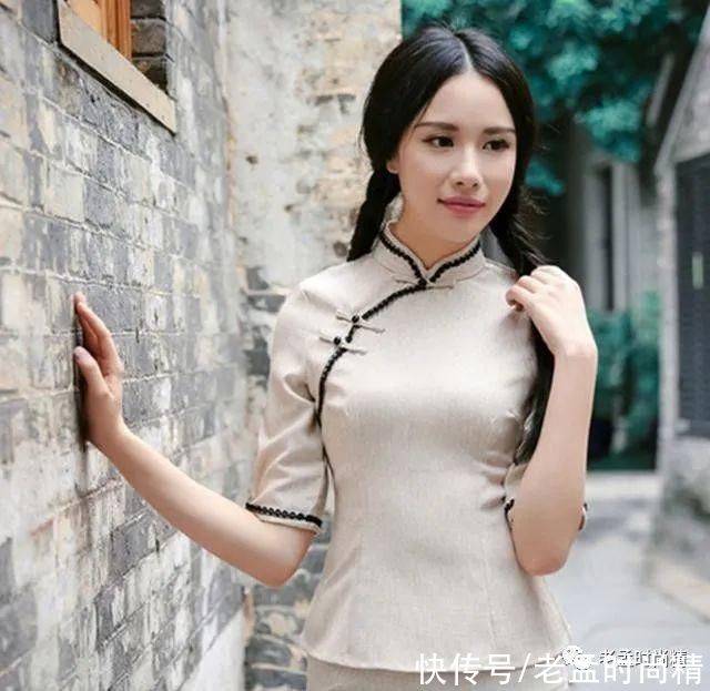 上衣|棉麻旗袍式的上衣，娴静犹如花照水初见倾心