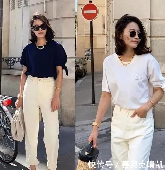 t恤|戒不掉的简约“轻熟风”,4个穿搭要点、多种搭配示范,超实用!