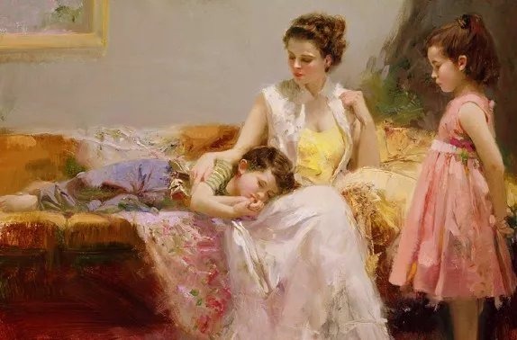 人物#皮诺德埃尼的油画人物，色彩斑斓，动静结合，光彩照人