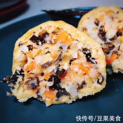 好吃|好吃不胖的玉米面菜团子