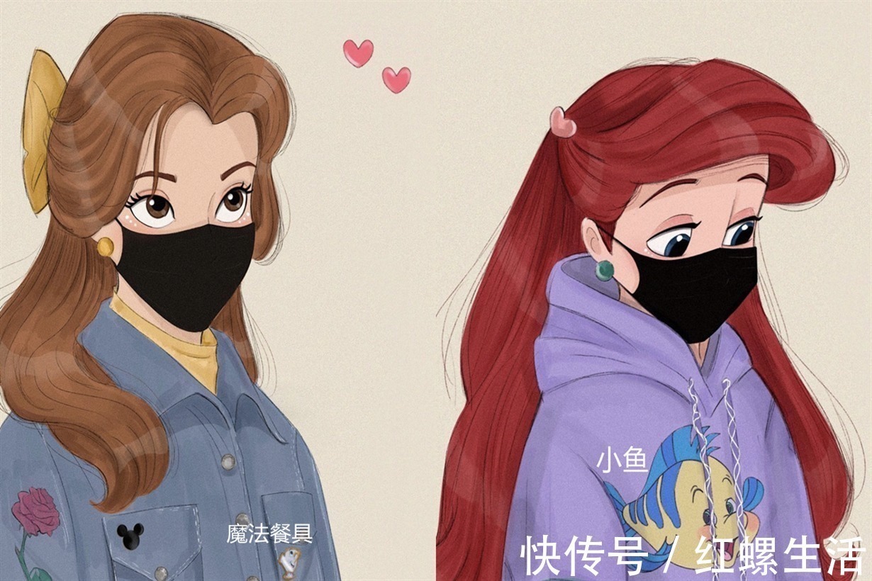 迪士尼公主|公主也赶时髦,口罩下的迪士尼小可爱们,你能否一眼认出来
