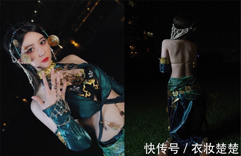 美背|呆妹COS迦南新作，永劫无间官方点赞！黑丝美背白到发亮，美炸了