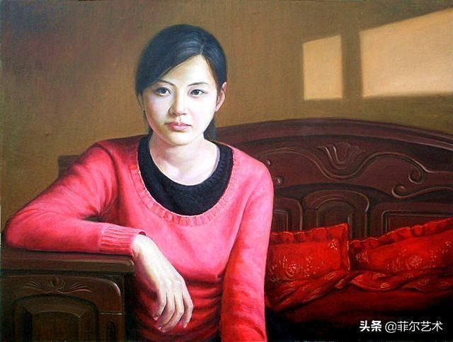 山东艺术学院#青年艺术家人体油画中的性感女郎，即逼真又写实