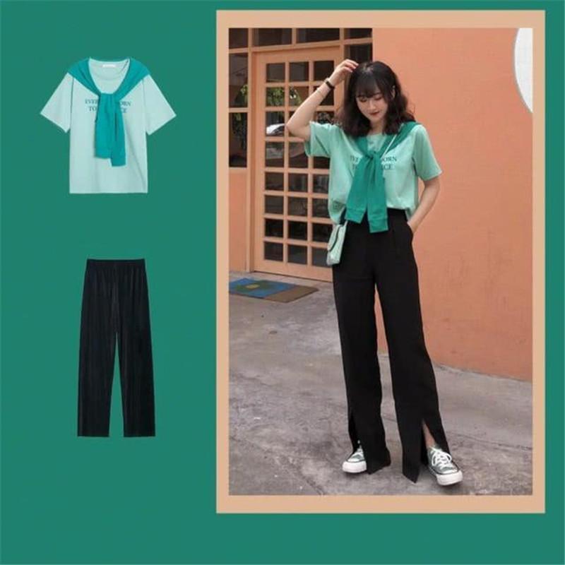 T恤|少女感彩色系穿搭,清爽减龄显气质,天天不重样的元气女孩搭配