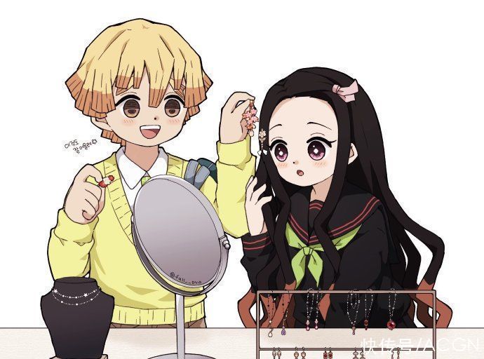 鬼灭之刃|鬼灭之刃：善逸祢豆子太会秀恩爱了！COS白雪公主，还一起逛街