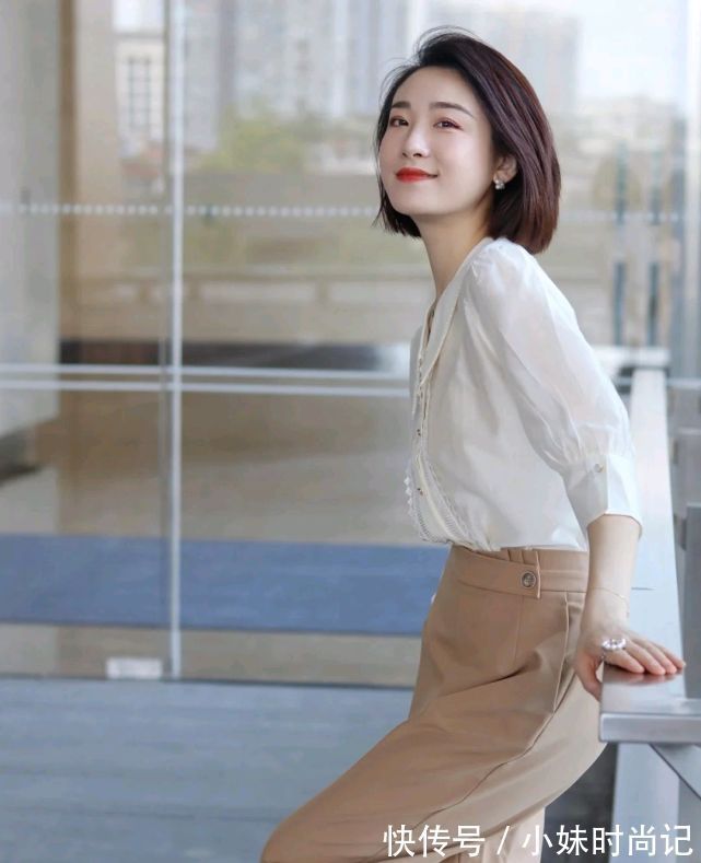 卡其色|上班的女孩该怎么打扮呢?简约穿搭就很有气场,干练又有女人味