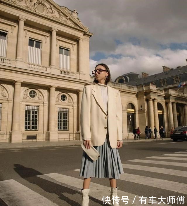裙子 西装+裙子、西装+牛仔裤,秋冬这样搭配,时髦气质到不行!