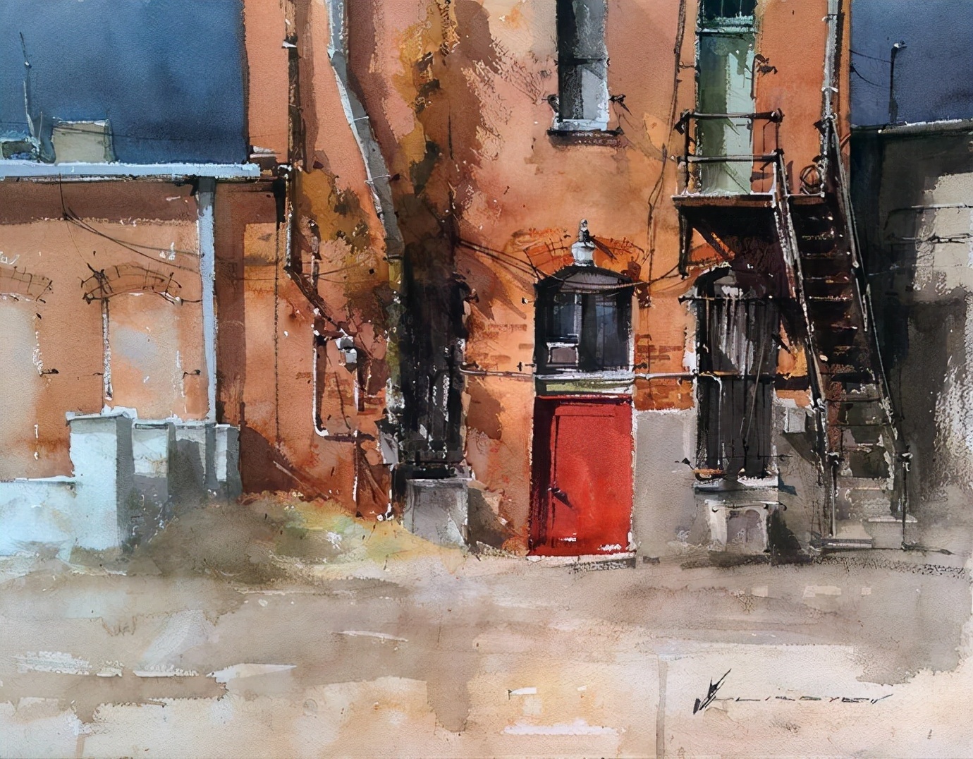 弗拉迪斯拉夫!印象水彩/美国当代艺术家弗拉迪斯拉夫水彩作品