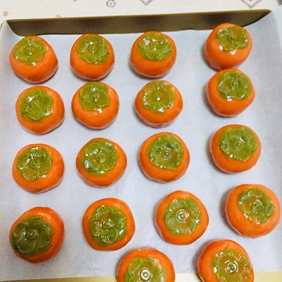 抹茶粉|广式金沙奶黄柿子月饼