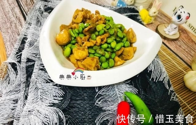 鸡腿|鸡肉和毛豆米一起炒，好吃入味，喷香下饭，孩子多吃都不腻