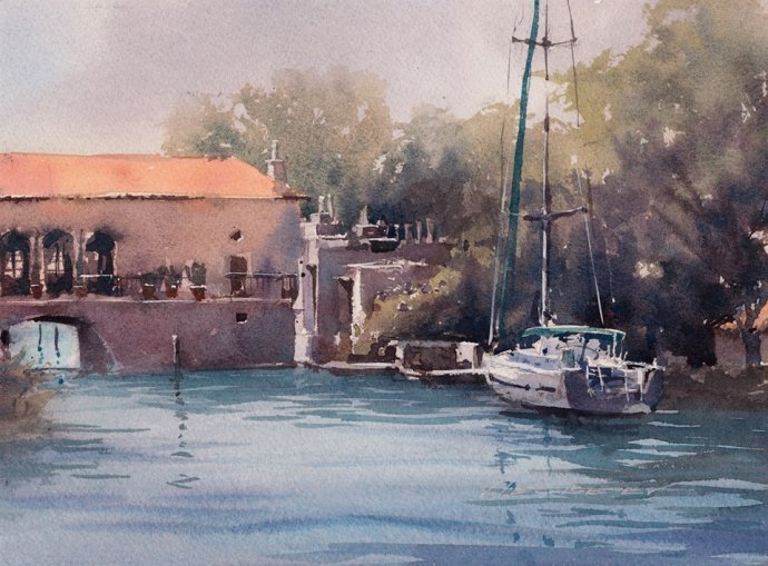 弗拉迪斯拉夫!印象水彩/美国当代艺术家弗拉迪斯拉夫水彩作品