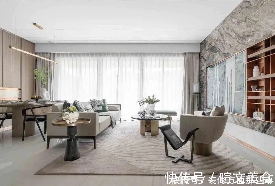 地毯|140平全屋开放式布局中式三居室，唤醒了属于“家的开阔感”