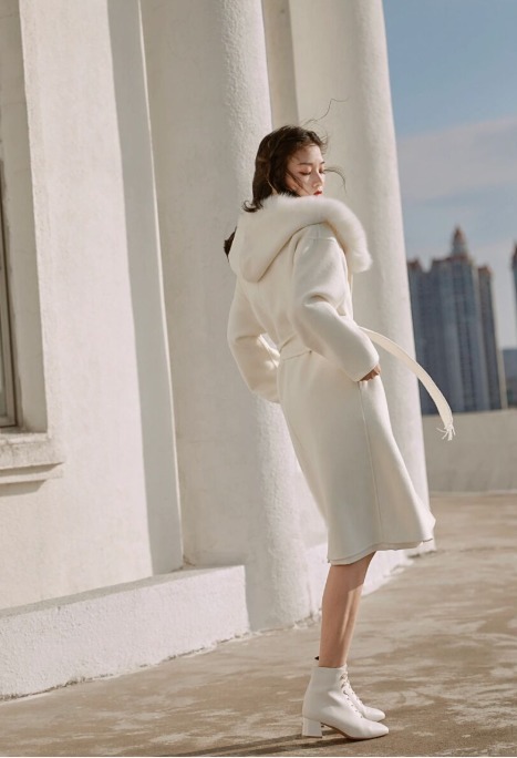 短靴|今年冬天大衣就要穿“奶油白”,温柔优雅还显白,清新时髦又保暖