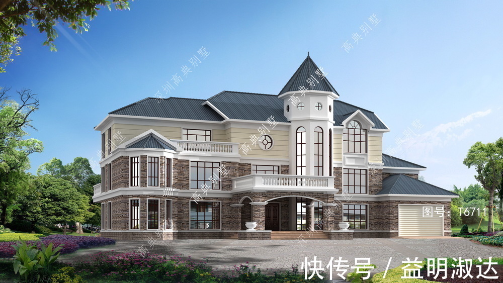 三层|农村三层别墅设计,建好顿时感觉与众不同了