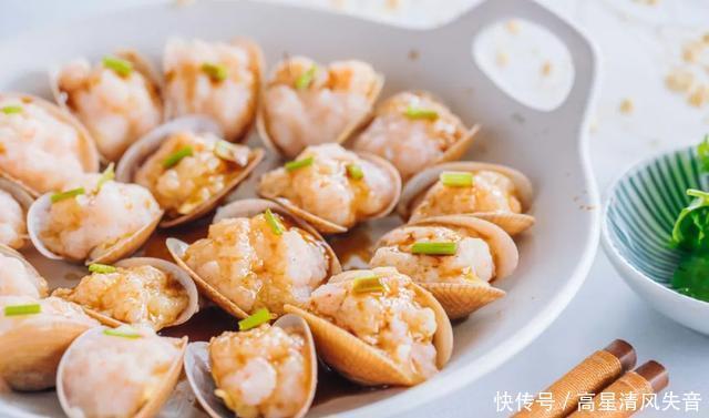 搞定|蛤蜊酿虾滑做法,简单一蒸香绝了,不会做菜的人都能搞定