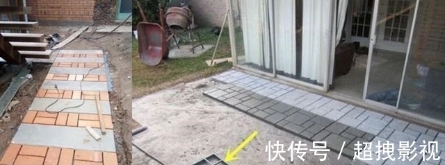 满铺|自己动手捯饬院子,塑料袋里灌水泥,铺满整个地面,比青石板结实