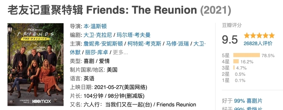 片名|《老友记》重聚:虽然套路,但还是好感人啊